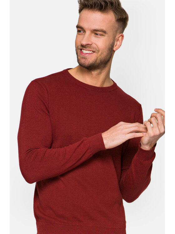 Lancerto Lancerto Sweter Remy Czerwony Regular Fit
