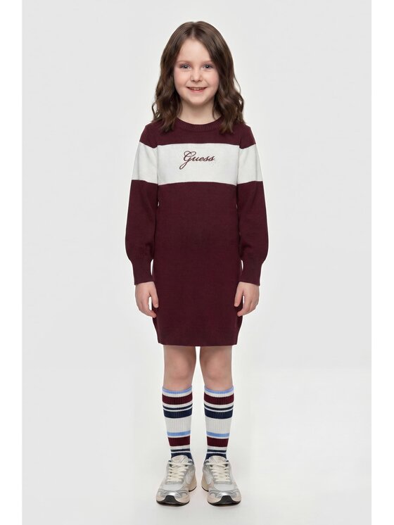 Guess Kids Guess Kids Sukienka codzienna 183382 Brązowy Classic Fit