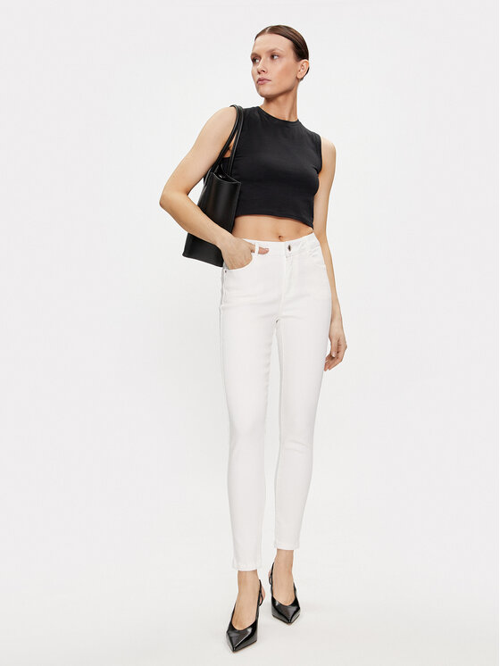 Morgan Morgan Jeans hlače 241-POLIA1 Écru Skinny Fit