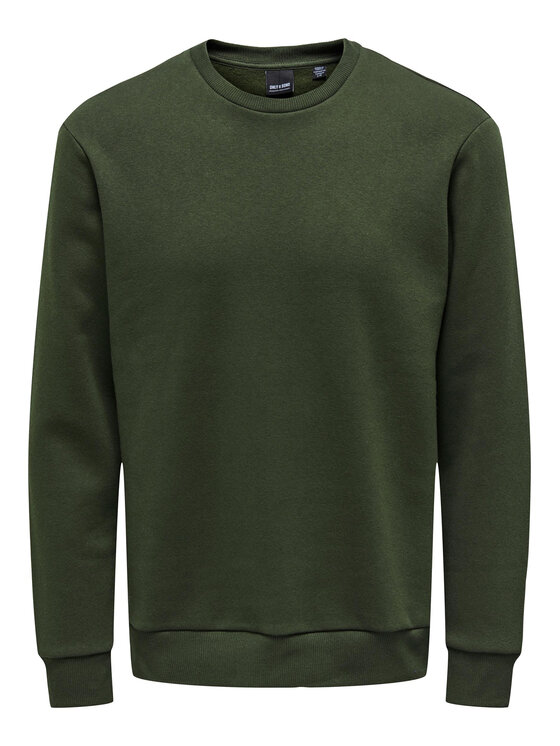 Only & Sons Only & Sons Majica dugih rukava 22018683 Zelena Regular Fit