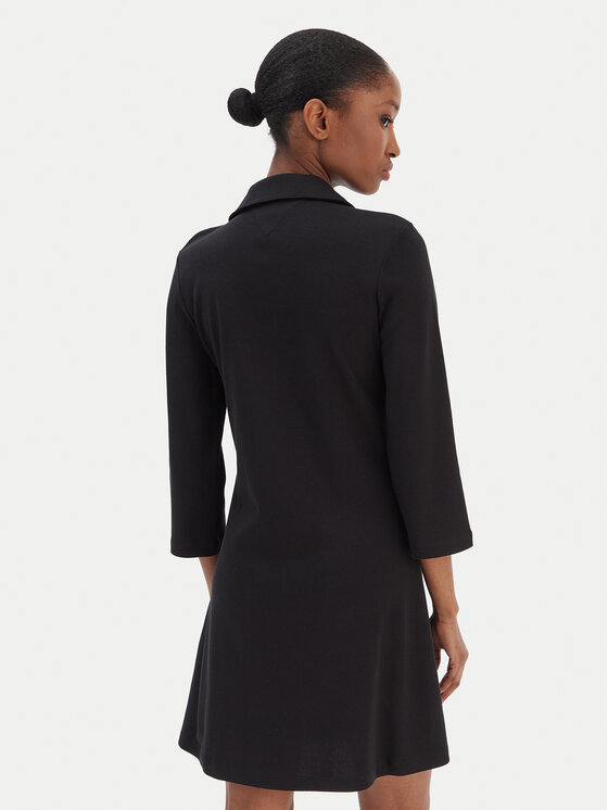 Tommy Hilfiger Tommy Hilfiger Kleid für den Alltag Modern Cody WW0WW47868 Schwarz Regular Fit