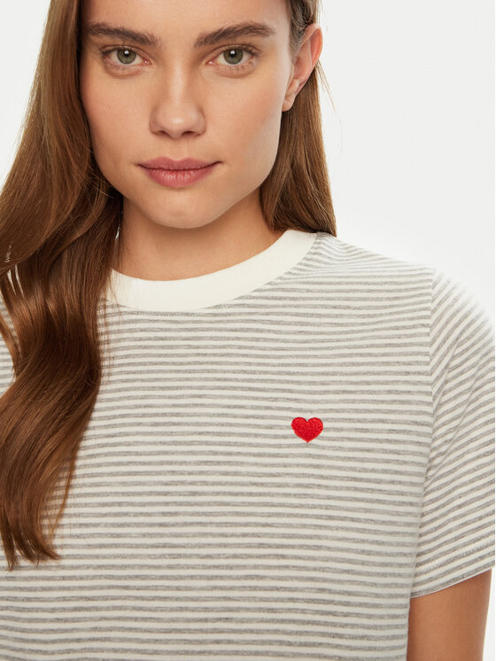 JDY JDY Футболка Pisa 15298612 Сірий Regular Fit
