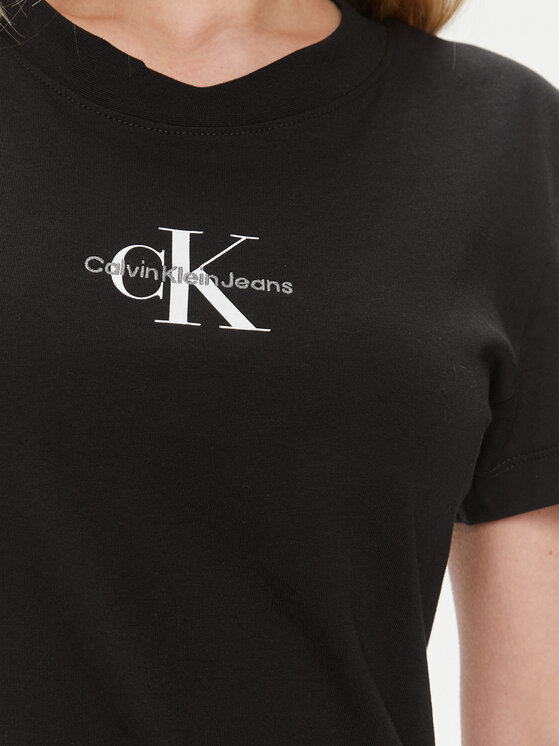 Calvin Klein Jeans Calvin Klein Jeans Tricou Monologo J20J222564 Negru Slim Fit