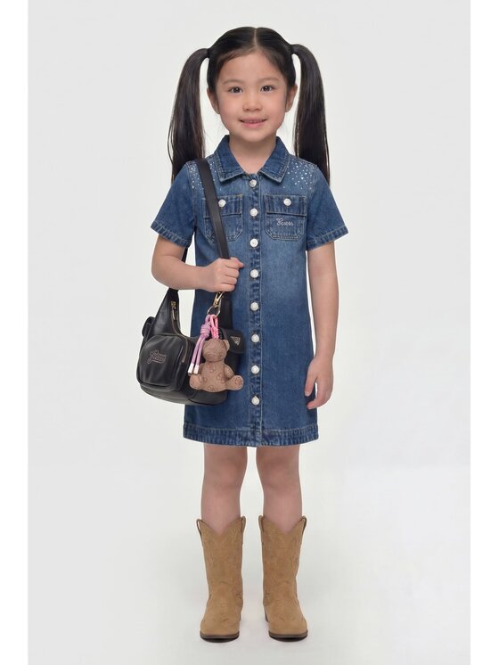 Guess Kids Guess Kids Sukienka codzienna 183385 Niebieski Classic Fit