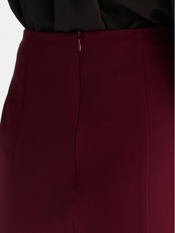 ACCESS FASHION ACCESS FASHION Midi sukně 54-6027-168 Bordó Regular Fit
