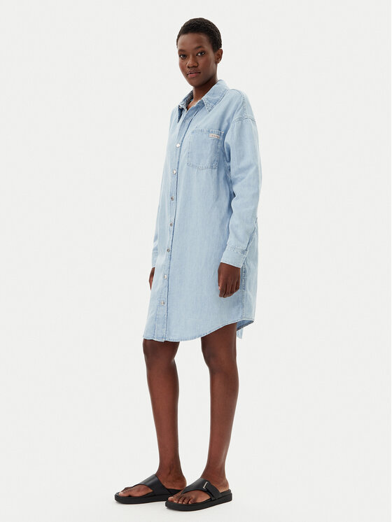 Calvin Klein Jeans Calvin Klein Jeans Rochie de blugi J20J225172 Albastru Relaxed Fit