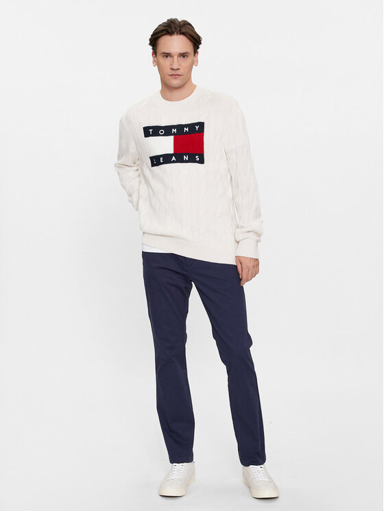 Tommy Jeans Tommy Jeans Chinosy DM0DM16758 Granatowy Slim Fit