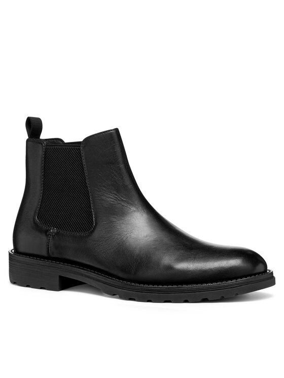 Geox Geox Kotníková obuv s elastickým prvkem U Redclif U56LXB 0003C C9999 Černá
