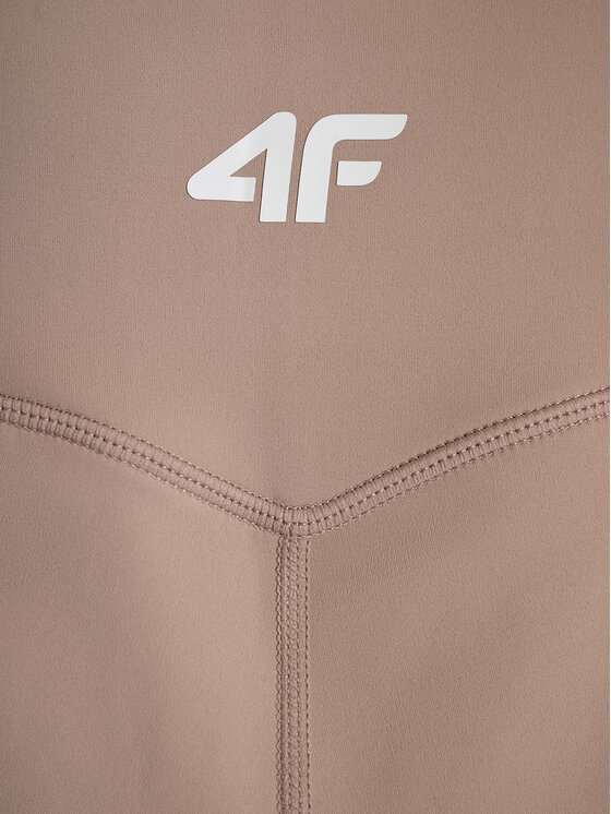 4F 4F Legginsy BASIC+ Beżowy Slim Fit