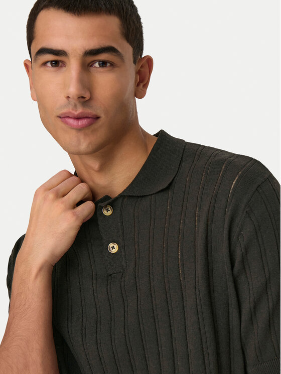 Only & Sons Only & Sons Тениска с яка и копчета Kent 22033463 Кафяв Regular Fit