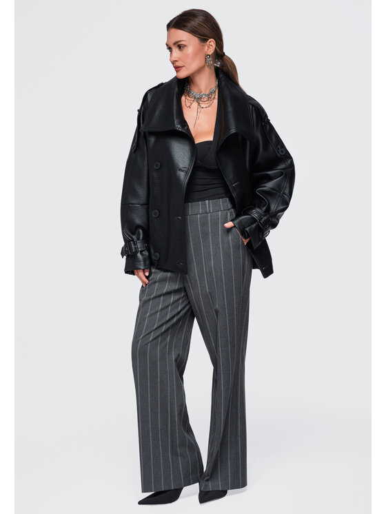 Ombre Ombre Kurtka przejściowa OW-JAFL-0139 Czarny Oversize