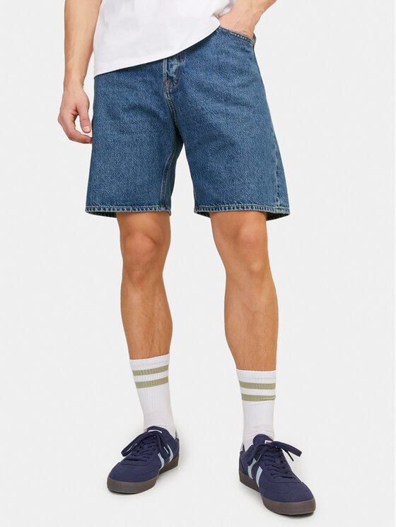 Jack&Jones Džínsové šortky Jjitony 12249067 Modrá Loose Fit