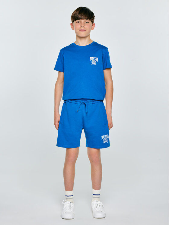 BIG STAR BIG STAR Szorty materiałowe BARON Niebieski Basic Fit