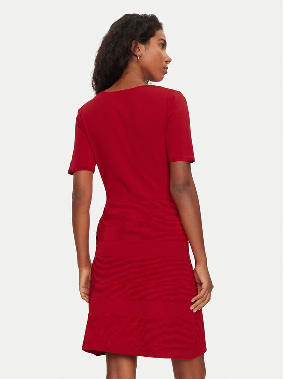 Morgan Morgan Strickkleid 242-RMEY Rot Slim Fit