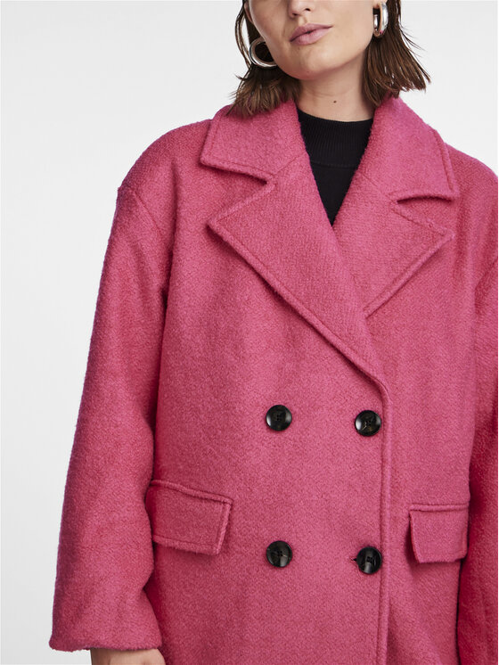 YAS YAS Wollmantel Mila 26030712 Rosa Loose Fit