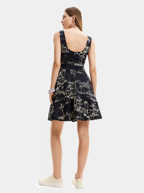 Desigual Desigual Vasaras kleita Tually 24SWVK09 Melns Regular Fit
