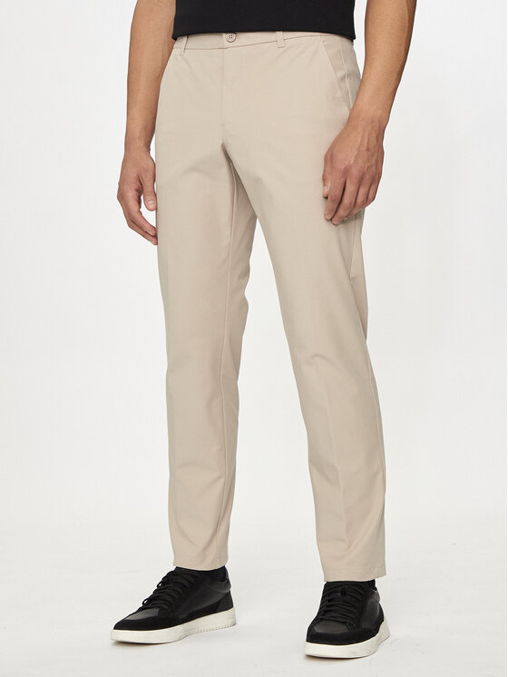 Guess Guess Kalhoty z materiálu M4YB01 WG9Z2 Béžová Slim Fit