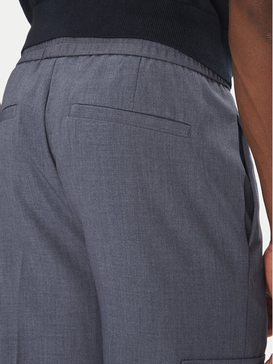 Lindbergh Lindbergh Kalhoty z materiálu 30-01112A Modrá Relaxed Fit