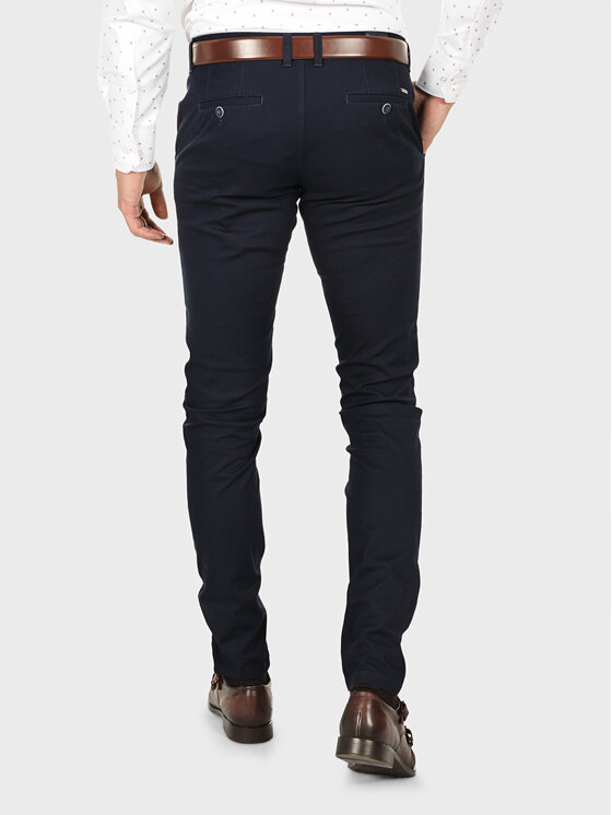Evenemen Evenemen Chinosy MOTIF Granatowy Slim Fit