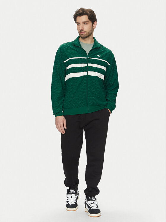 adidas adidas Majica dugih rukava Monogram JD0696 Zelena Loose Fit