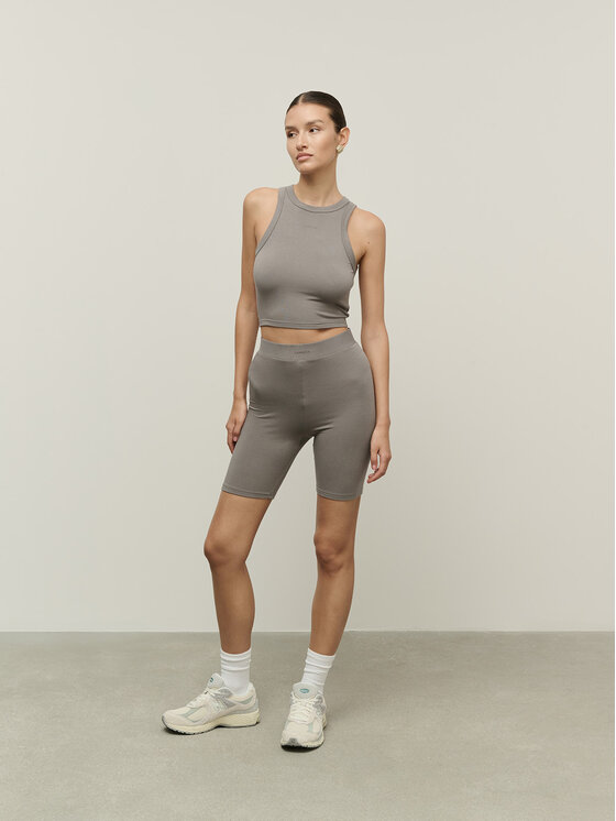 La Mania La Mania Sportovní kraťasy GUSTO Šedá Classic Fit