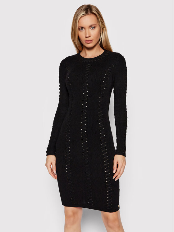 Guess Vestito di maglia Letitia W1RK02 Z17X4 Nero Slim Fit