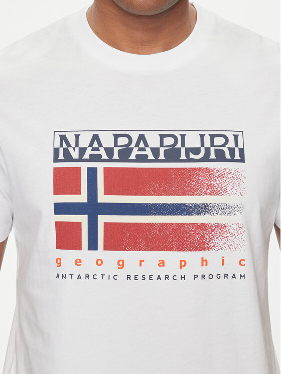 Napapijri Napapijri Tričko S-Kreis NP0A4HQR Biela Regular Fit