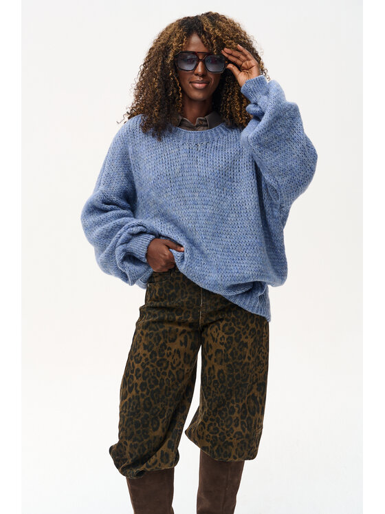 blue shadow blue shadow Sweter Lixi Niebieski Regular Fit