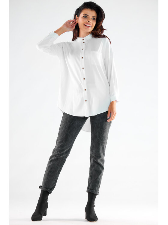 Awama Awama Košile A525 Bílá Basic Fit