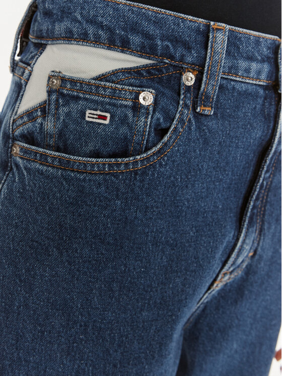 Tommy Jeans Tommy Jeans Džinsai Flag DW0DW18572 Mėlyna Mom Fit