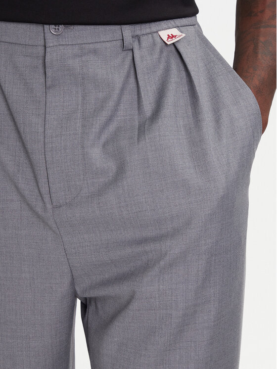 Kappa Kappa Bavlnené nohavice 62131TW Sivá Regular Fit