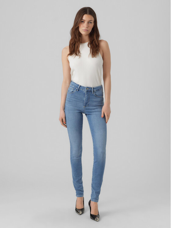 Vero Moda Džinsi Sophia 10278955 Zils Skinny Fit