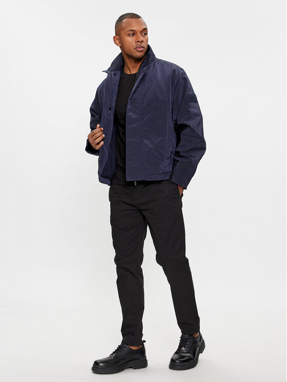 Calvin Klein Calvin Klein Átmeneti kabát Crinkle 2.0 K10K112363 Sötétkék Relaxed Fit