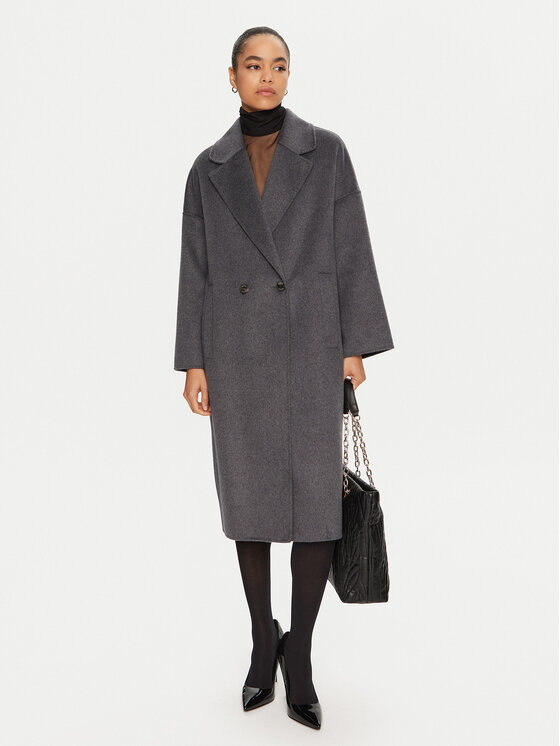 ViCOLO ViCOLO Cappotto di lana TS0006 Grigio Regular Fit