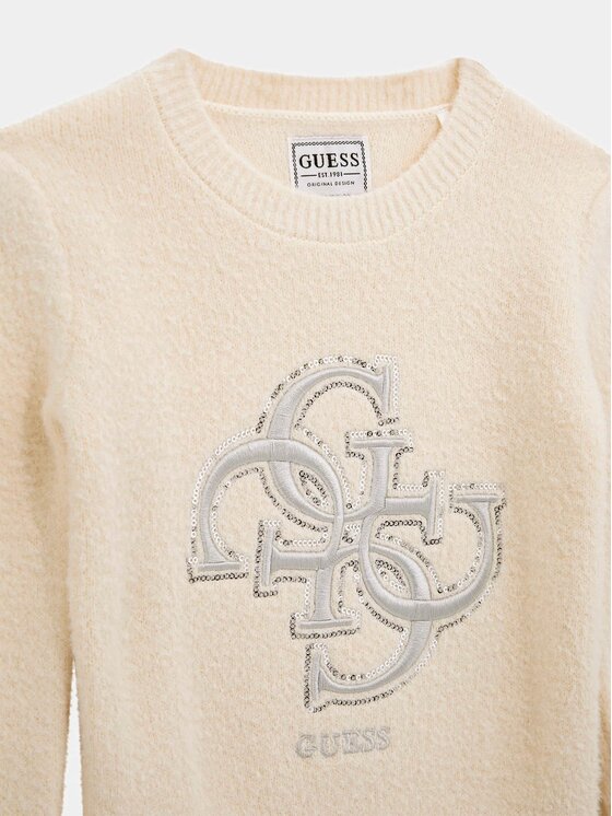 Guess Kids Guess Kids Každodenní šaty 179223 Bílá Classic Fit