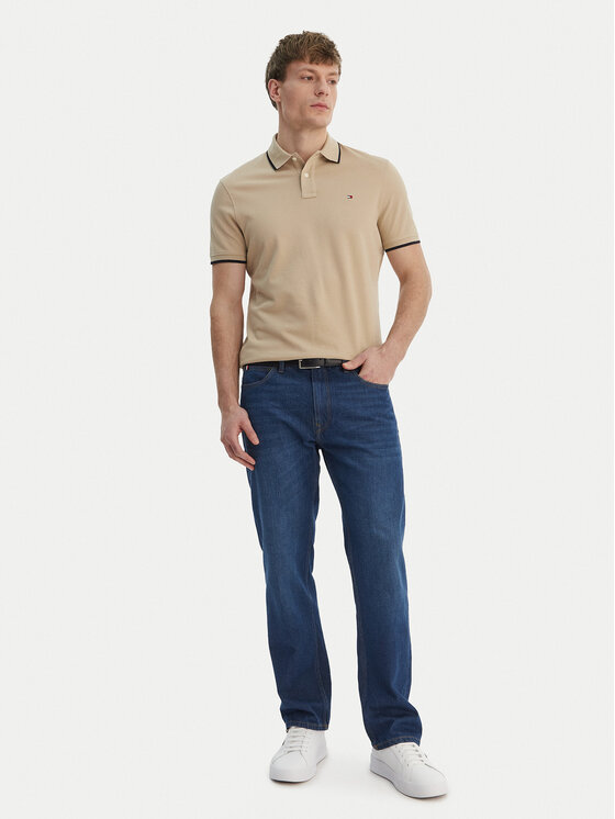 Tommy Hilfiger Tommy Hilfiger Polokošeľa Pique MW0MW42749 Béžová Regular Fit