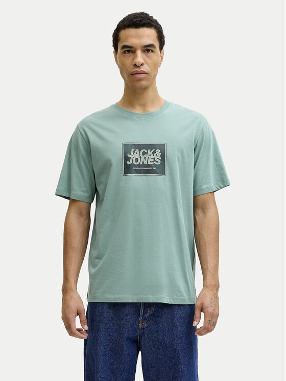 Jack & Jones Jack & Jones Футболка Jjrain Tee Ss Crew Neck 12288097 Бірюзовий Regular Fit