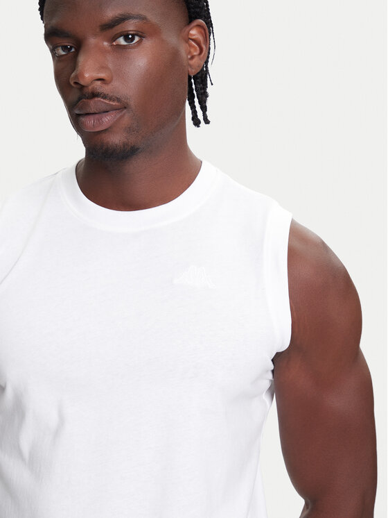 Kappa Kappa Tank top Logo Corpo Cadwal 303HZB0 Biały Regular Fit