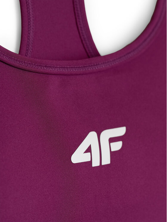 4F 4F Biustonosz sportowy BASIC+ Bordowy