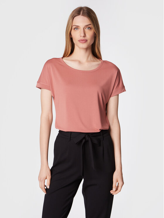 Moss Copenhagen T-krekls Fenya 15456 Rozā Loose Fit