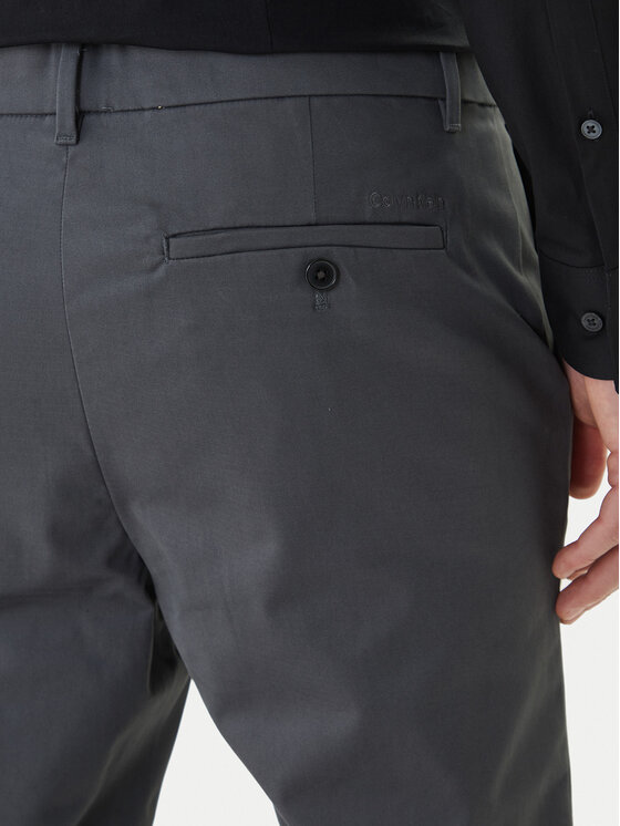 Calvin Klein Calvin Klein Chino nohavice LV04LD613G Sivá Slim Fit