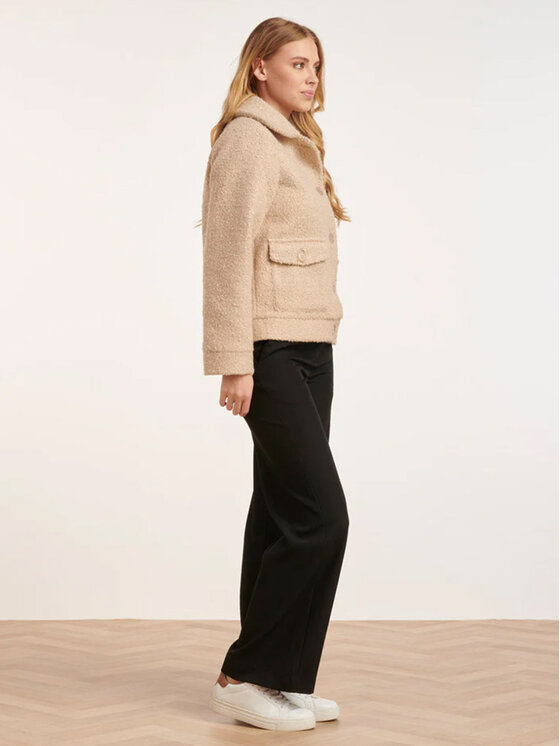 Smashed Lemon Smashed Lemon Kurtka damska 24708 Beżowy Relaxed Fit
