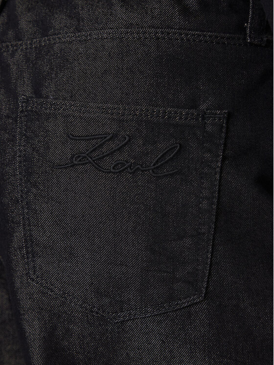 KARL LAGERFELD KARL LAGERFELD Jeans hlače A4W10097 Črna Wide Leg