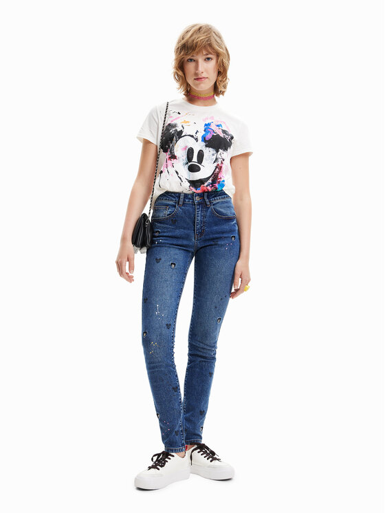 Desigual Desigual T-krekls DISNEY 23SWTK59 Balts Regular Fit