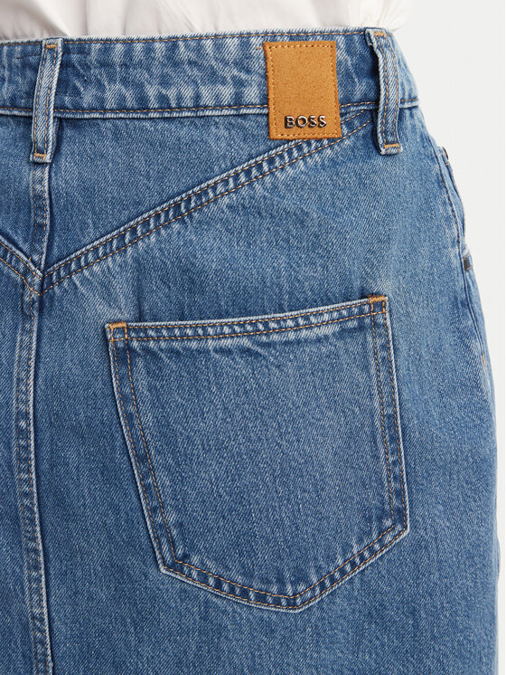 BOSS BOSS Džínsová sukňa Cobaltide 50538596 Modrá Regular Fit