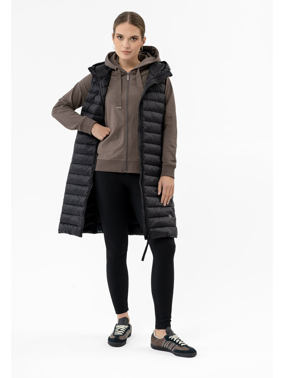 Volcano Volcano Bezrękawnik V-CLARA Czarny Regular Fit