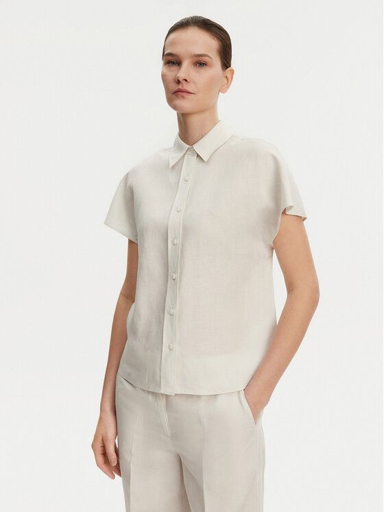 Calvin Klein Košeľa K20K208322 Béžová Regular Fit