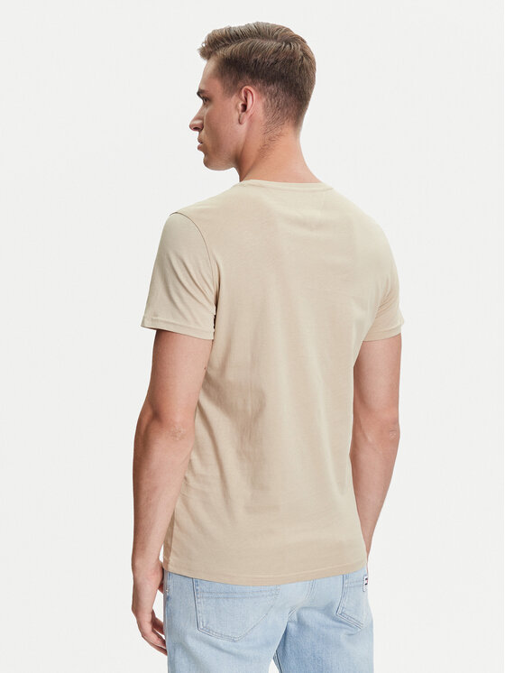 Tommy Jeans Tommy Jeans T-shirt DM0DM04411 Bež Slim Fit