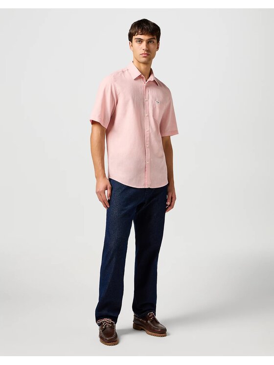 Wrangler Wrangler Koszula 112362676 Różowy Regular Fit