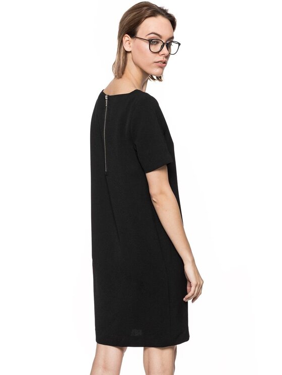 Tom Tailor Tom Tailor Sukienka codzienna O-SHAPE DRESS Czarny Regular Fit
